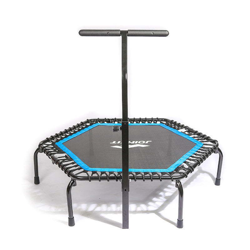 Trampolín para casa, gimnasio para mujeres y hombres, con pasamanos