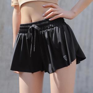 Pantalones cortos de yoga 2 en 1 de secado rápido para gimnasio