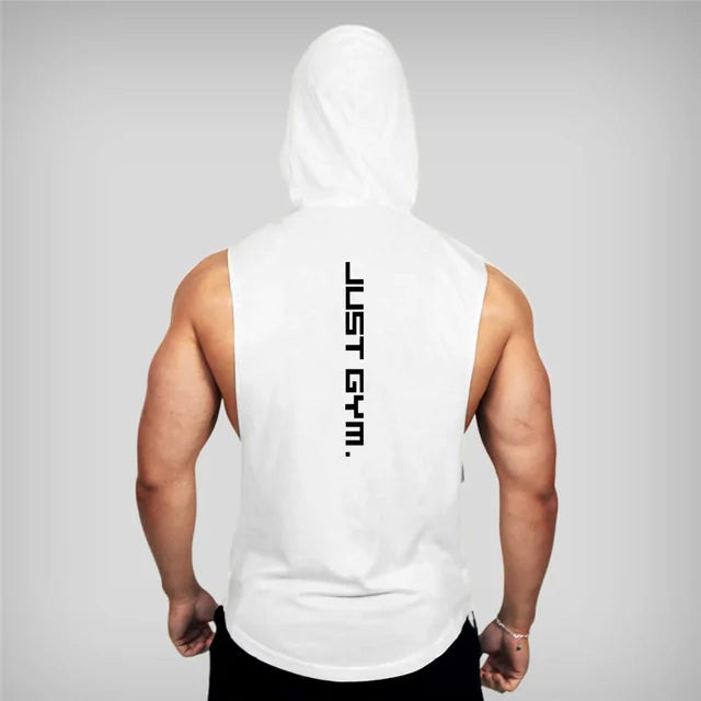 "Just Gym" Hoodies Tank Top