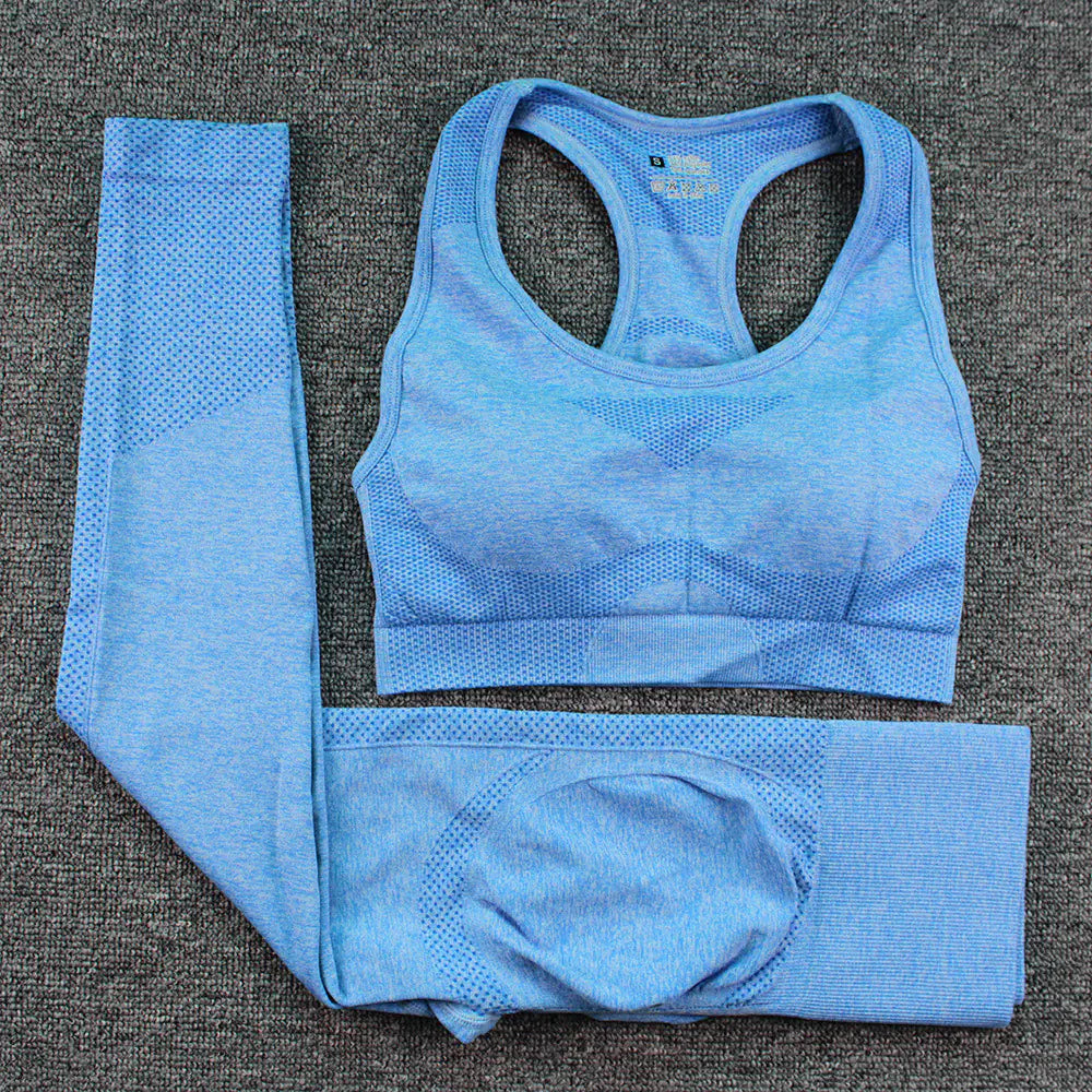 Illumino360Fitness Peach Hip Leggings and I-shaped Bra Sports Suit