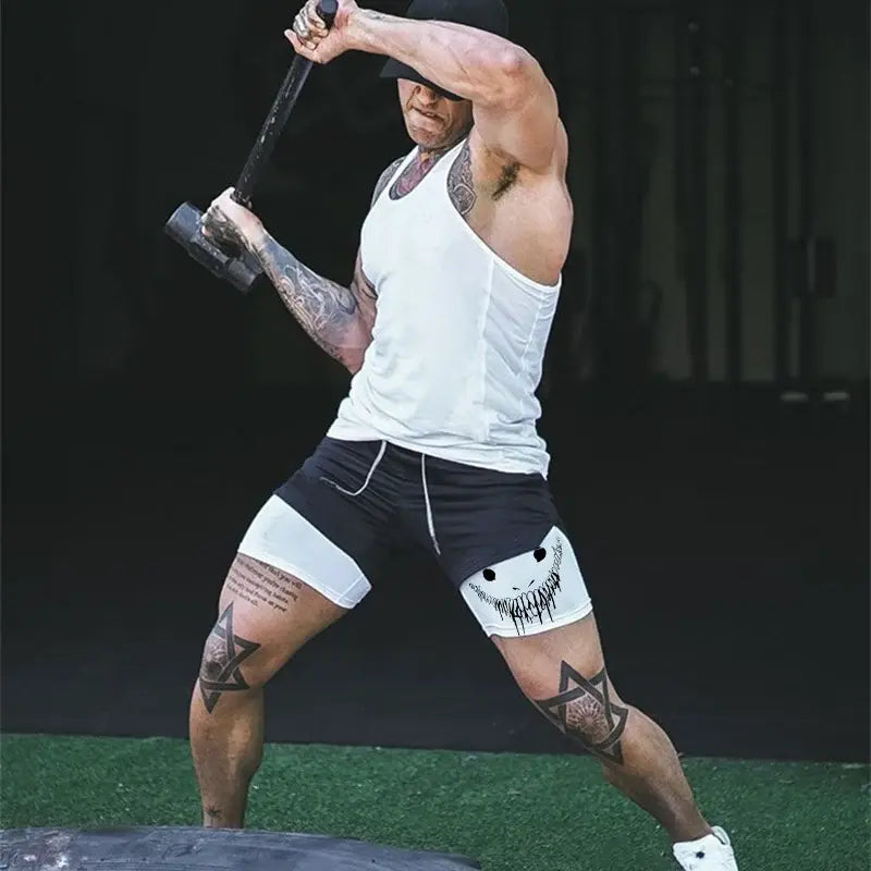 Pantalones cortos de running 2 en 1 para hombre