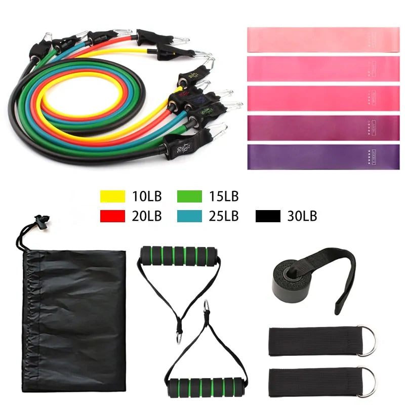 Resistance Band Tubes Stretch Training Yoga Pull Rope Home Pilates