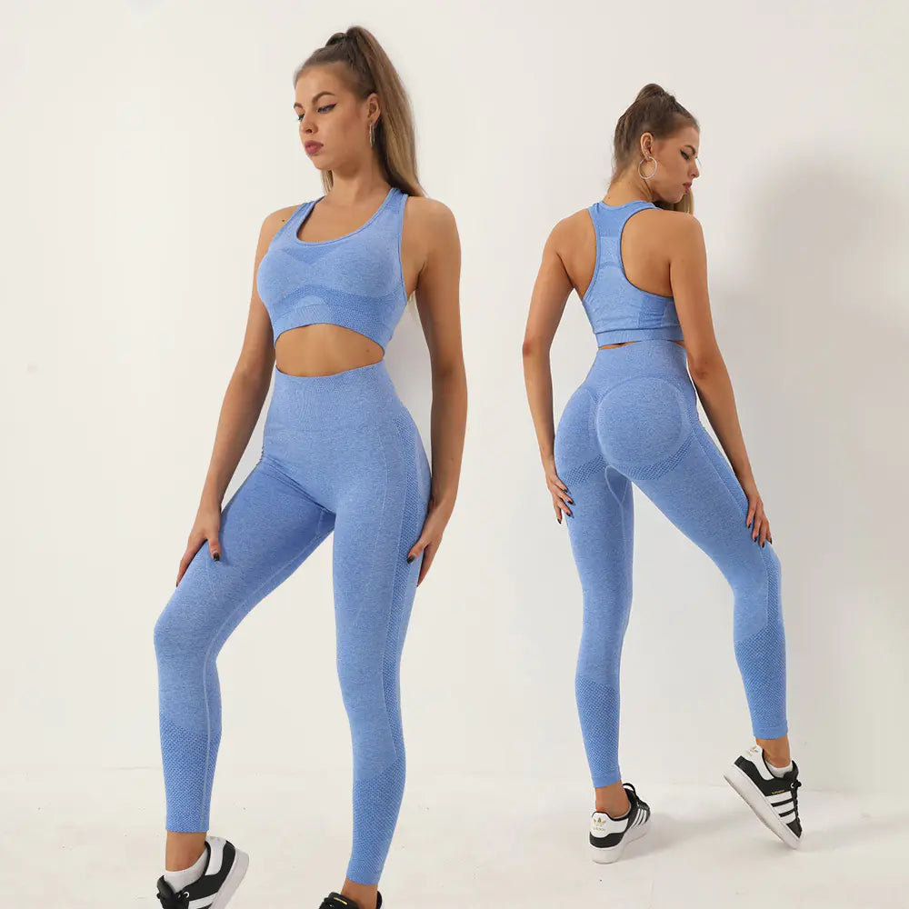 Illumino360Fitness Peach Hip Leggings and I-shaped Bra Sports Suit