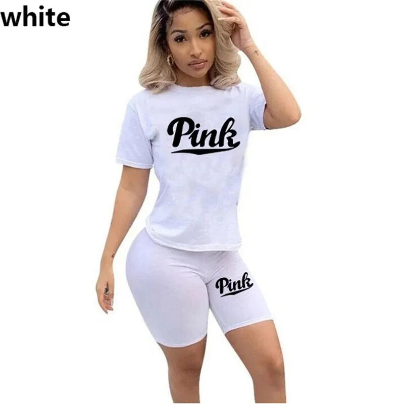 2 Pcs Sweatsuit for Women - Top and Short Set