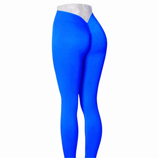 Women's Premium Nylon V Back Booty Yoga Pants