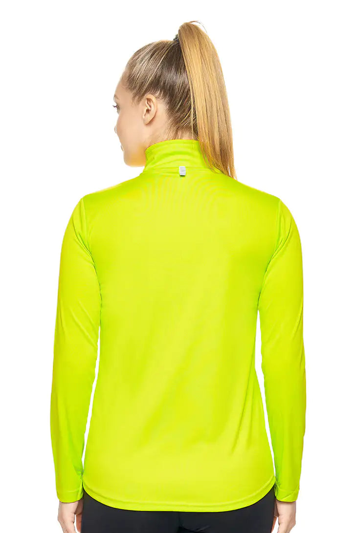Camiseta de entrenamiento con cremallera de un cuarto Dri Max para mujer