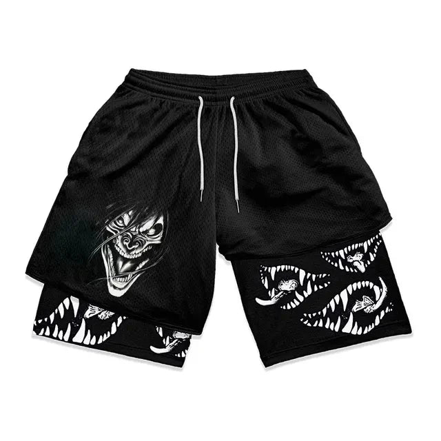 Illumino360 Men's Anime Sport Shorts, Activewear, Jogging