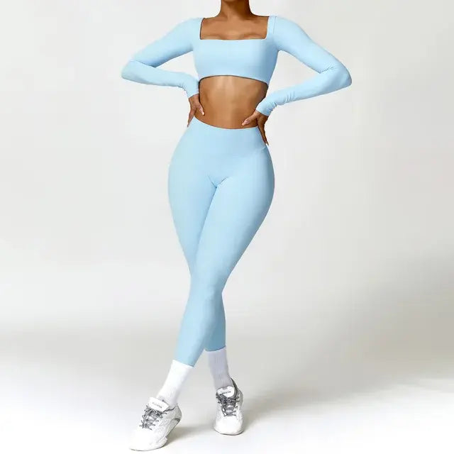 Traje de yoga de 2 piezas para mujer