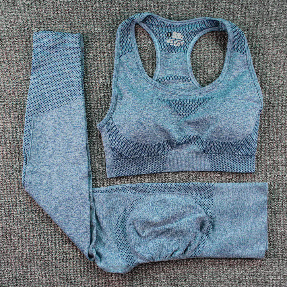 Illumino360Fitness Peach Hip Leggings and I-shaped Bra Sports Suit