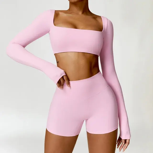 Traje de yoga de 2 piezas para mujer