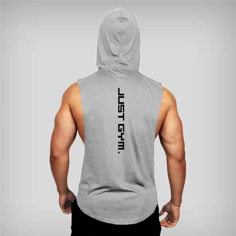 "Just Gym" Hoodies Tank Top