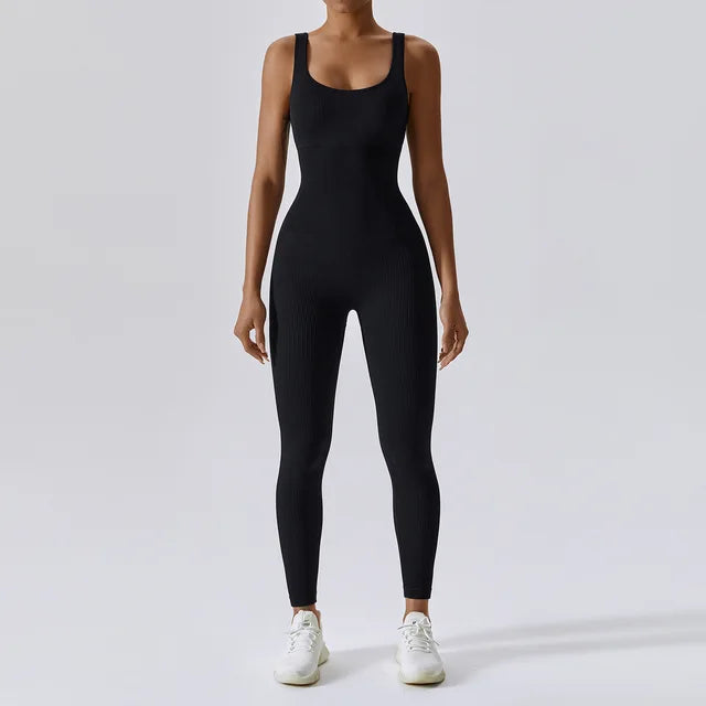 Traje de yoga de una pieza sin costuras