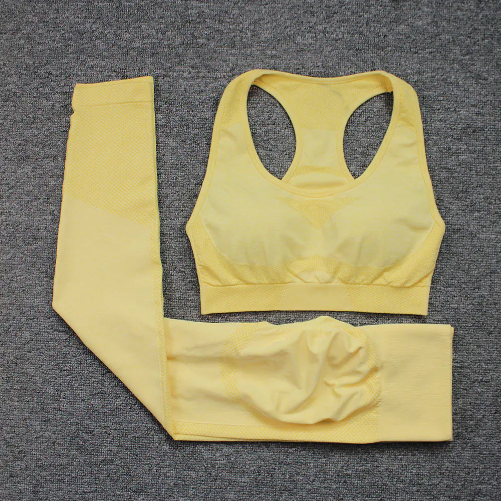 Illumino360Fitness Peach Hip Leggings and I-shaped Bra Sports Suit