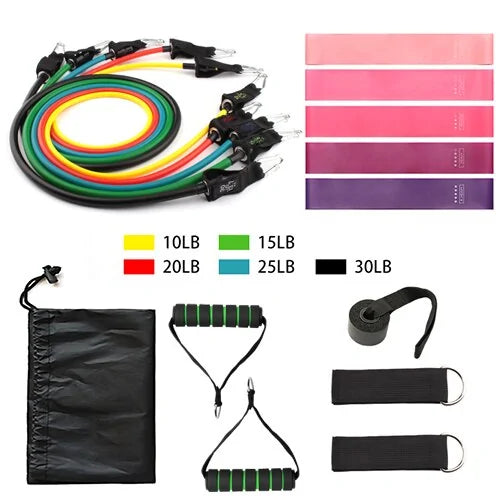Resistance Band Tubes Stretch Training Yoga Pull Rope Home Pilates