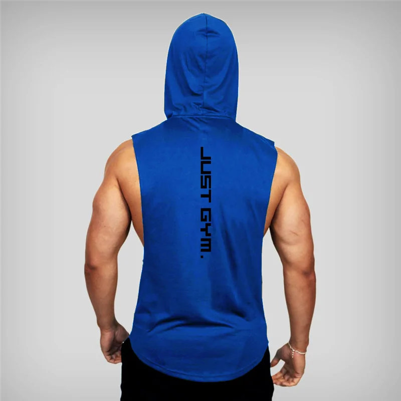 "Just Gym" Hoodies Tank Top