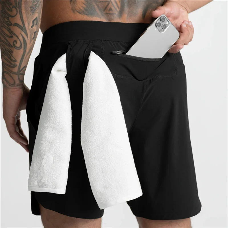 Pantalones cortos deportivos para correr para hombre
