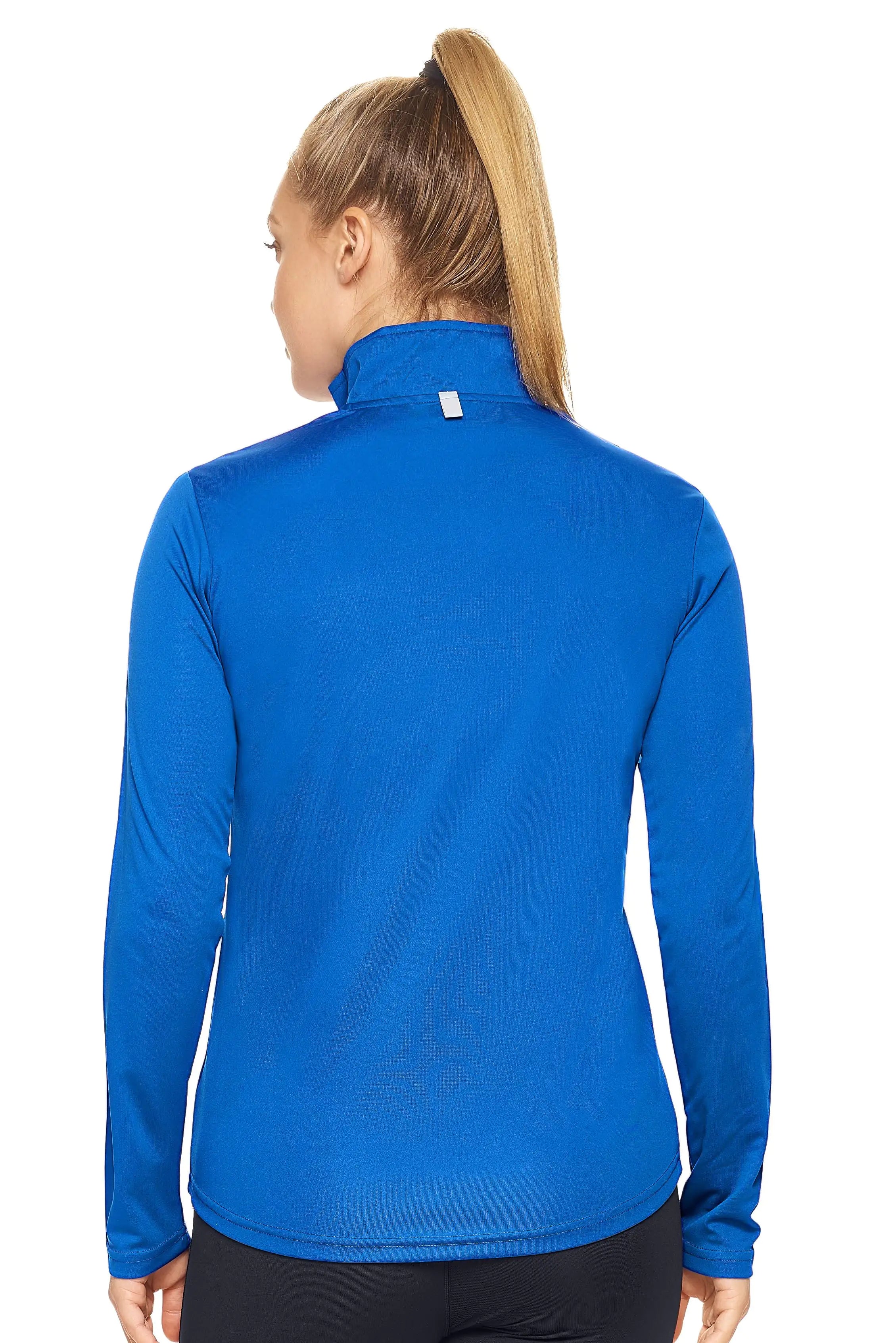 Camiseta de entrenamiento con cremallera de un cuarto Dri Max para mujer