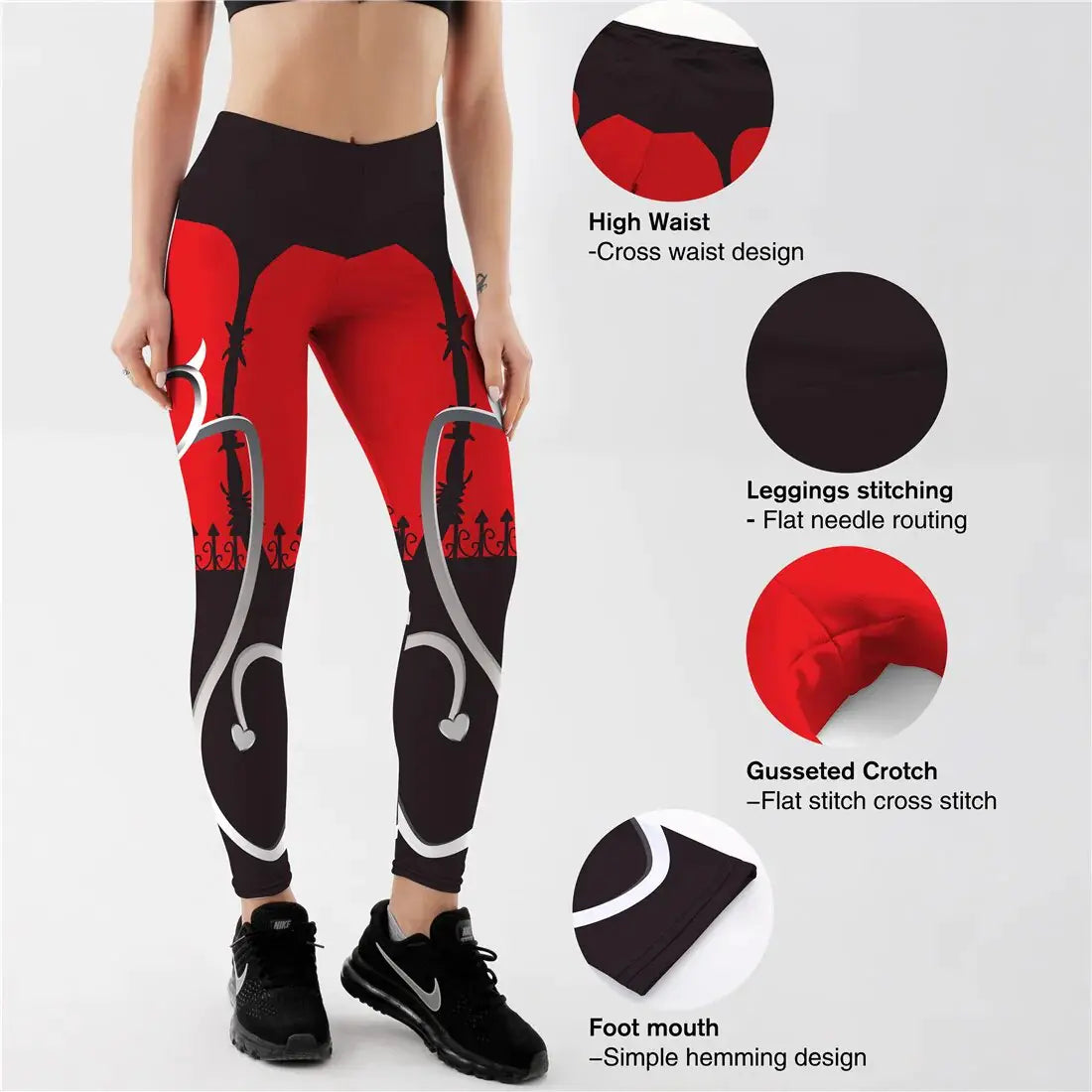 Premium Sexy Heart Print Leggings