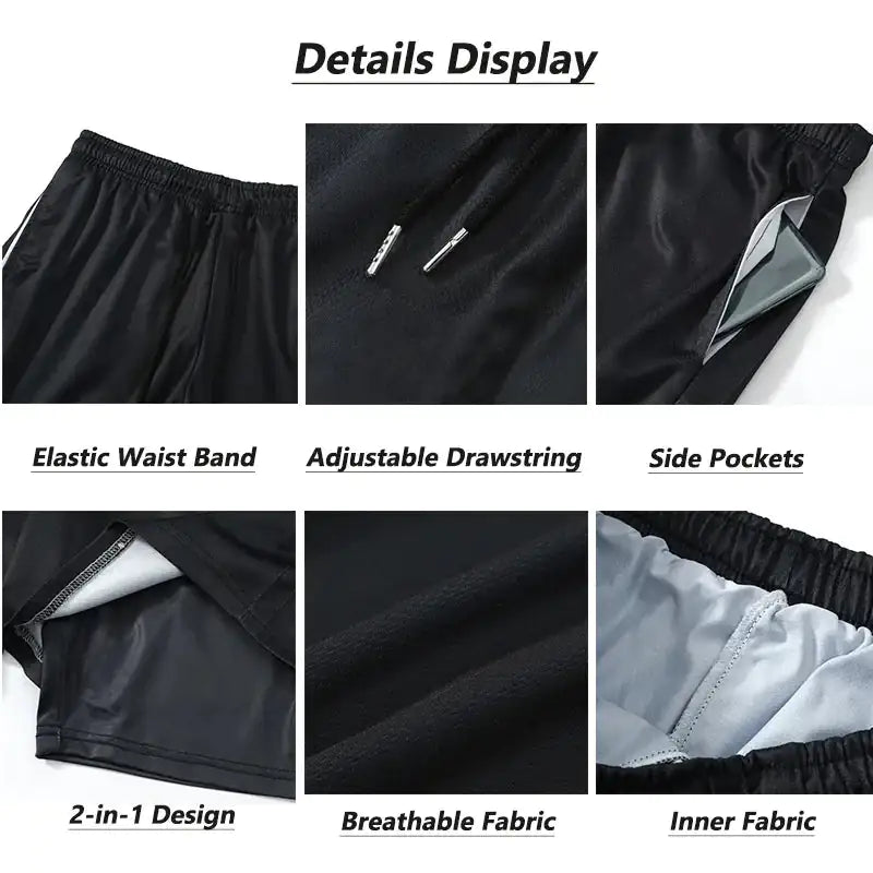 Pantalones cortos deportivos 2 en 1 Anime Berserk para hombre