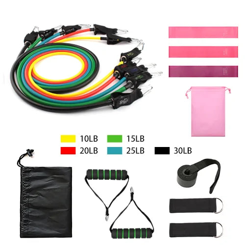 Resistance Band Tubes Stretch Training Yoga Pull Rope Home Pilates