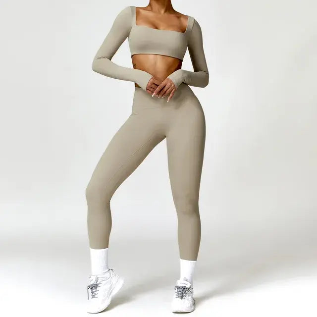 Traje de yoga de 2 piezas para mujer