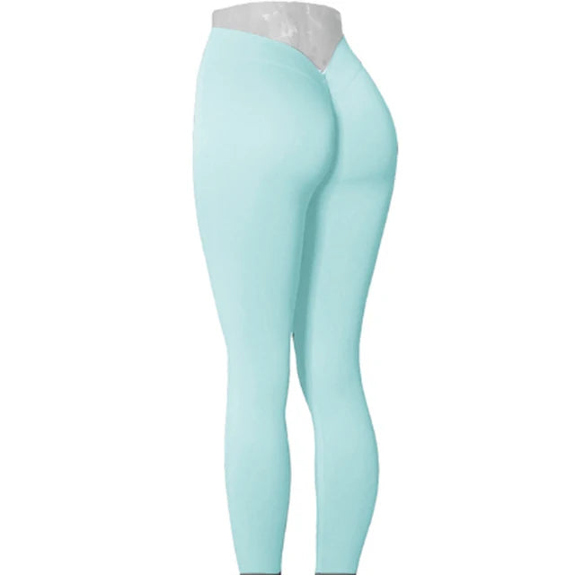 Women's Premium Nylon V Back Booty Yoga Pants