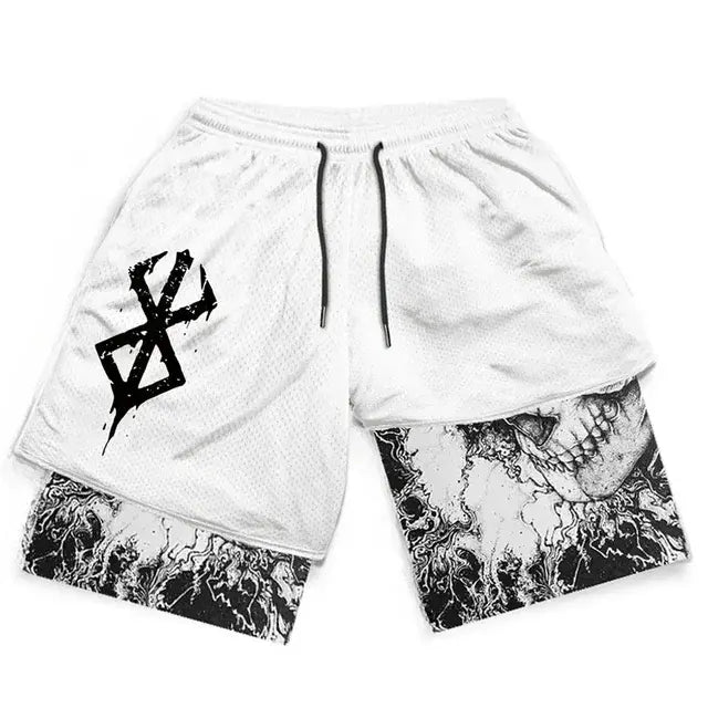 Illumino360Fitness Y2K Men’s Anime Gym Shorts