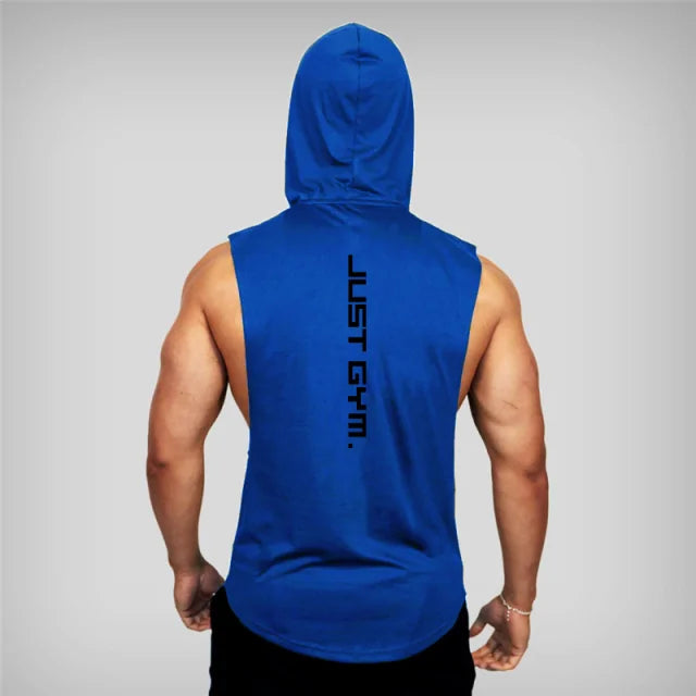 "Just Gym" Hoodies Tank Top