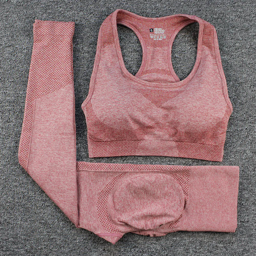 Illumino360Fitness Peach Hip Leggings and I-shaped Bra Sports Suit