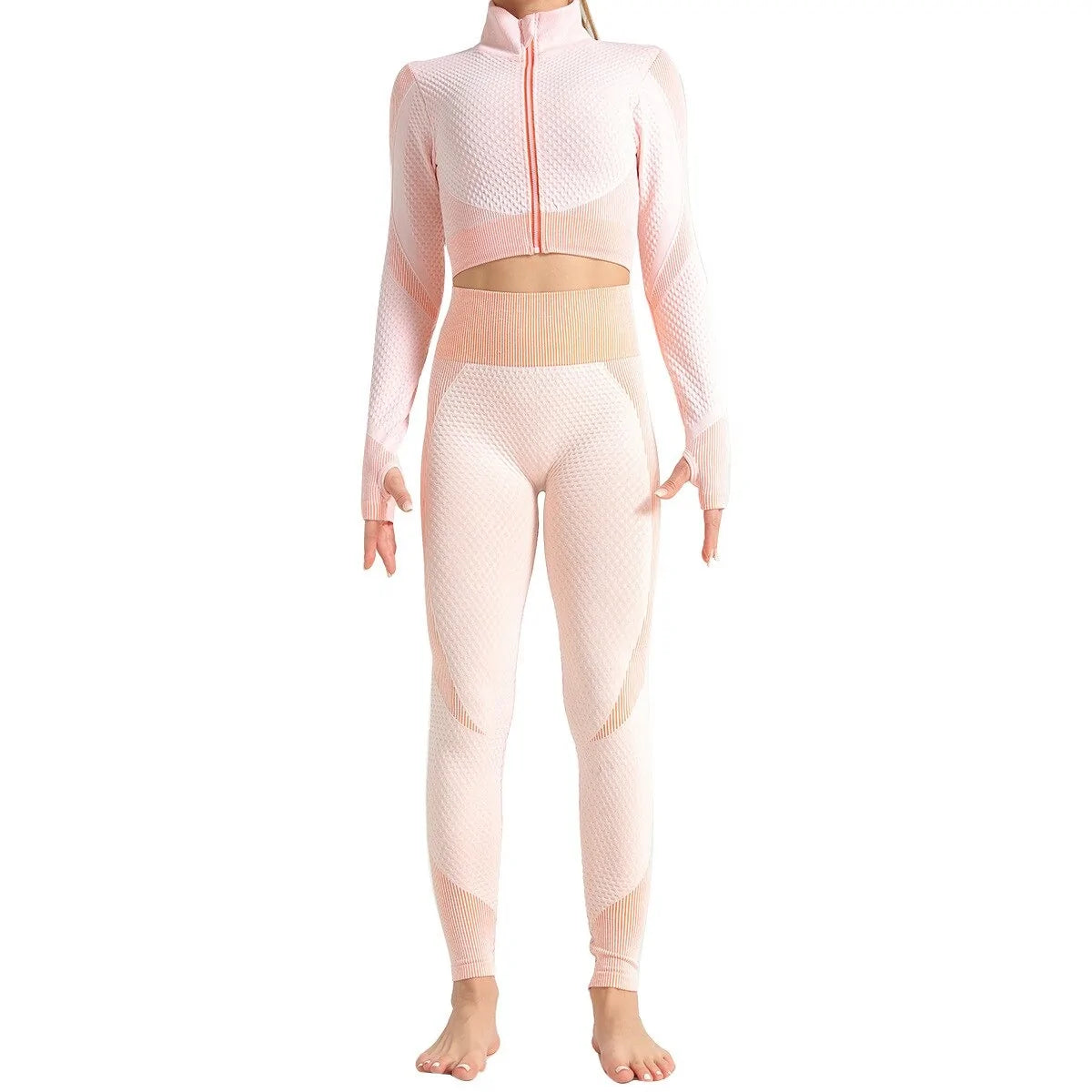 Pro 2 Pcs Patchwork Gym Clothing Activewear