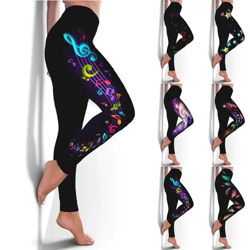 Illumino360Fitness Fashion Women's Printed Yoga Pants