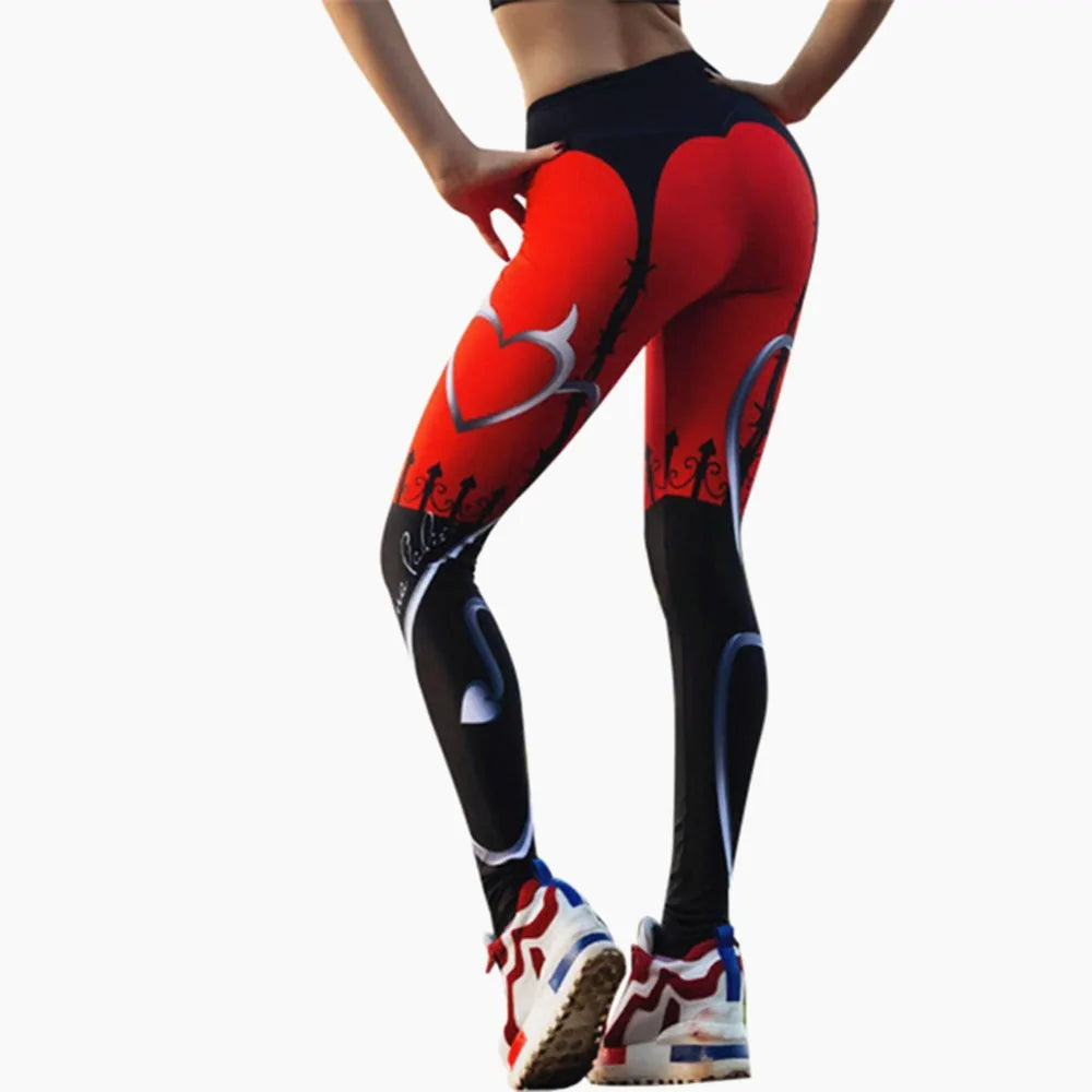 Premium Sexy Heart Print Leggings