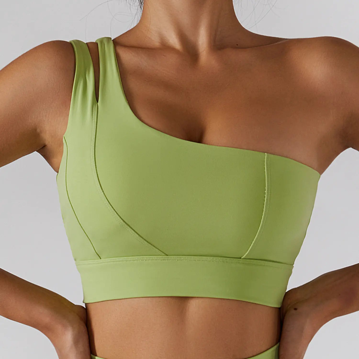 Illumino360Fitness One Shoulder Shockproof Yoga Sports Bra
