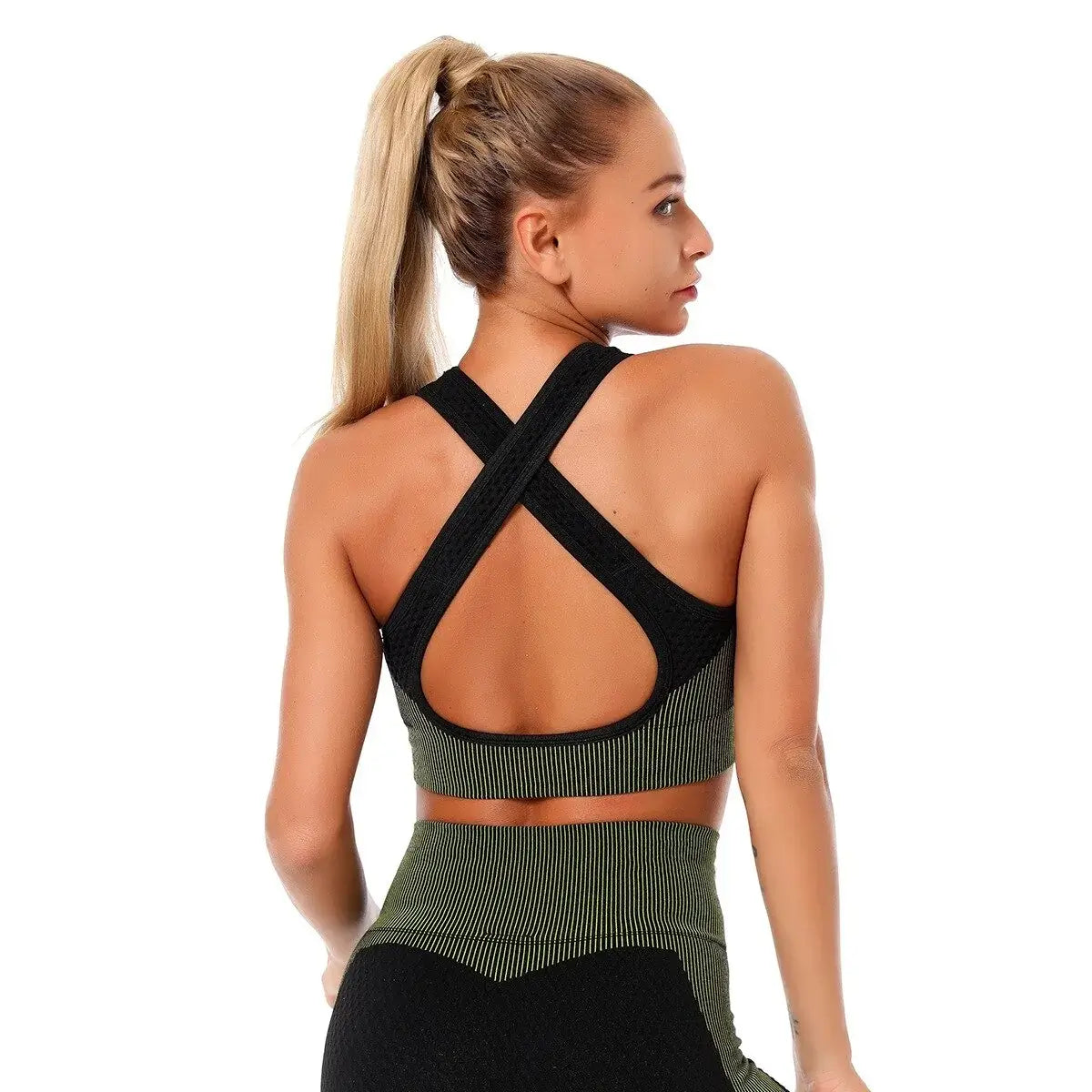 Pro 2 Pcs Patchwork Gym Clothing Activewear