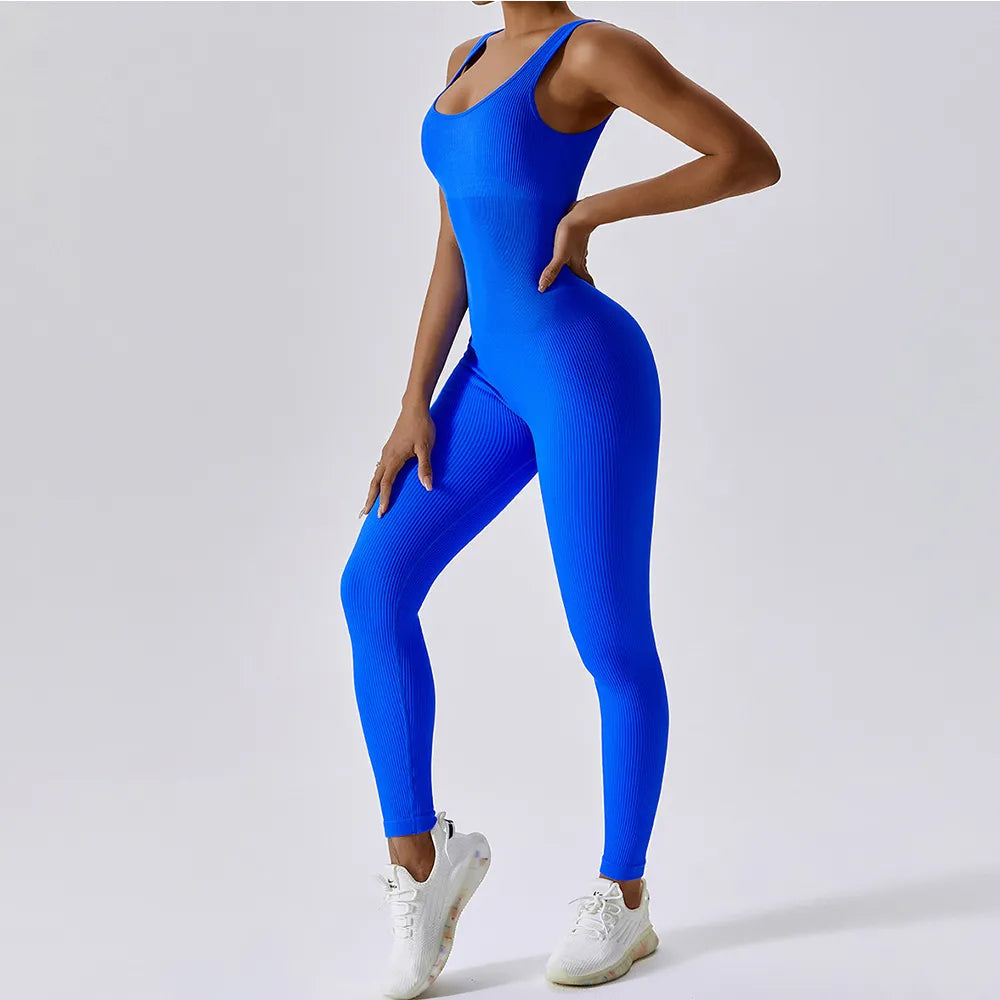 Traje de yoga de una pieza sin costuras