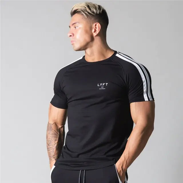 Camiseta de algodón de culturismo y fitness