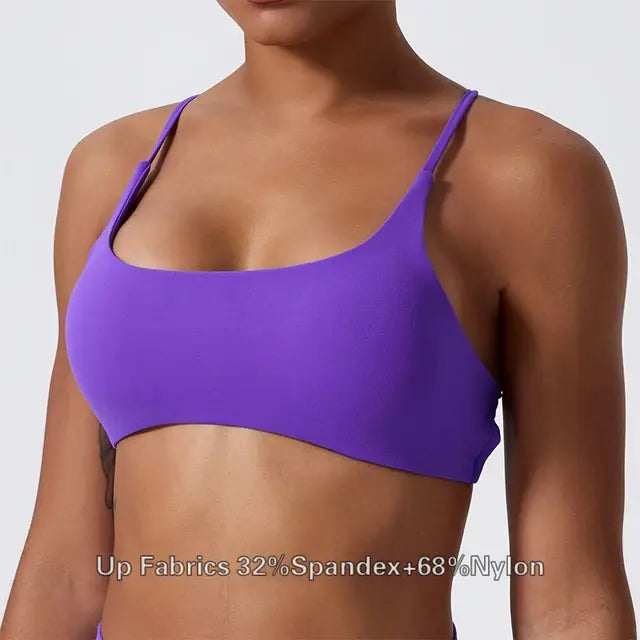 Yoga Bra with Cross-Back Design