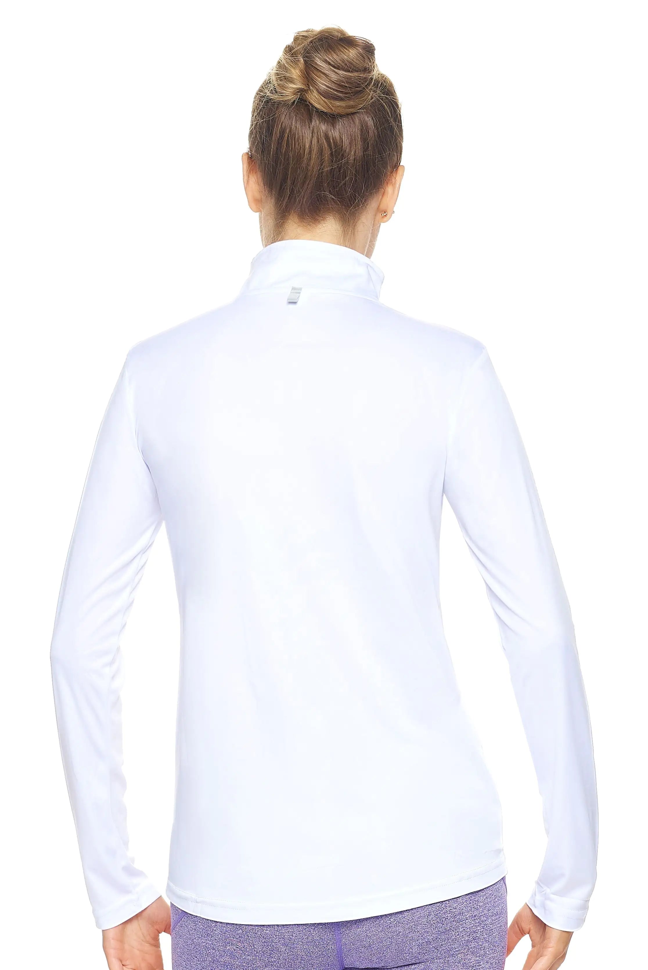 Camiseta de entrenamiento con cremallera de un cuarto Dri Max para mujer