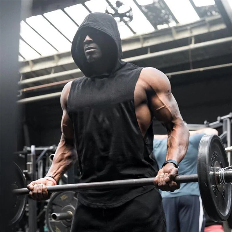 "Just Gym" Hoodies Tank Top