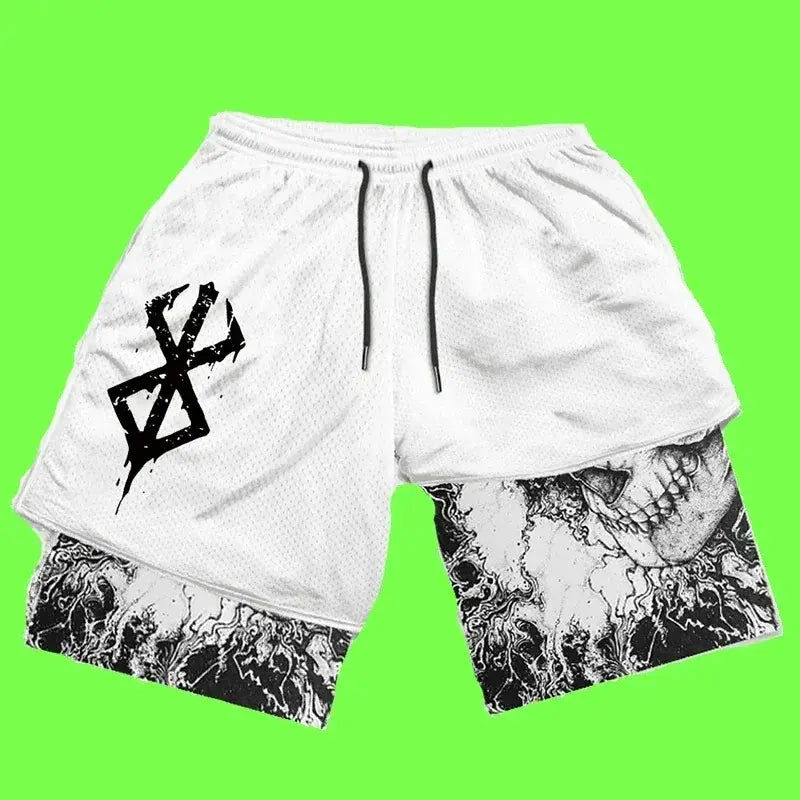 Illumino360Fitness Y2K Men’s Anime Gym Shorts