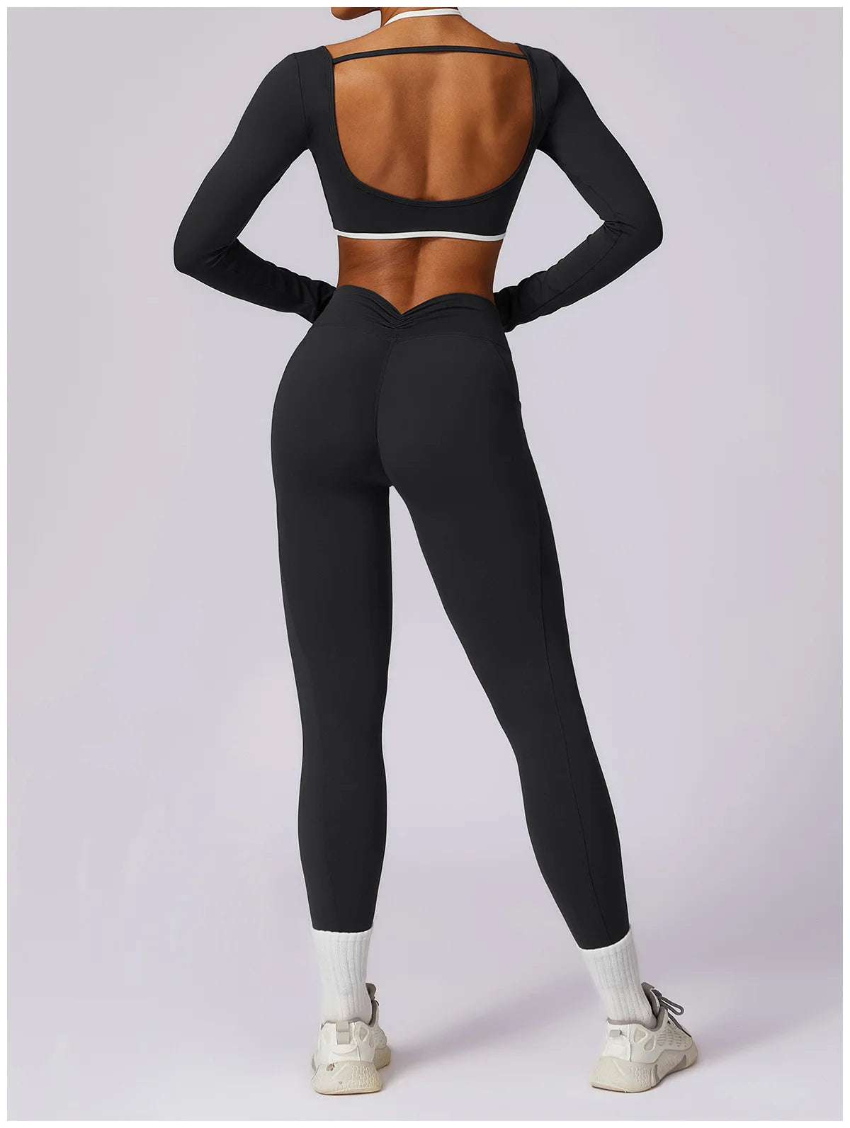 Conjunto de 2 piezas para gimnasio, para mujer, para entrenamiento, sin espalda, para yoga