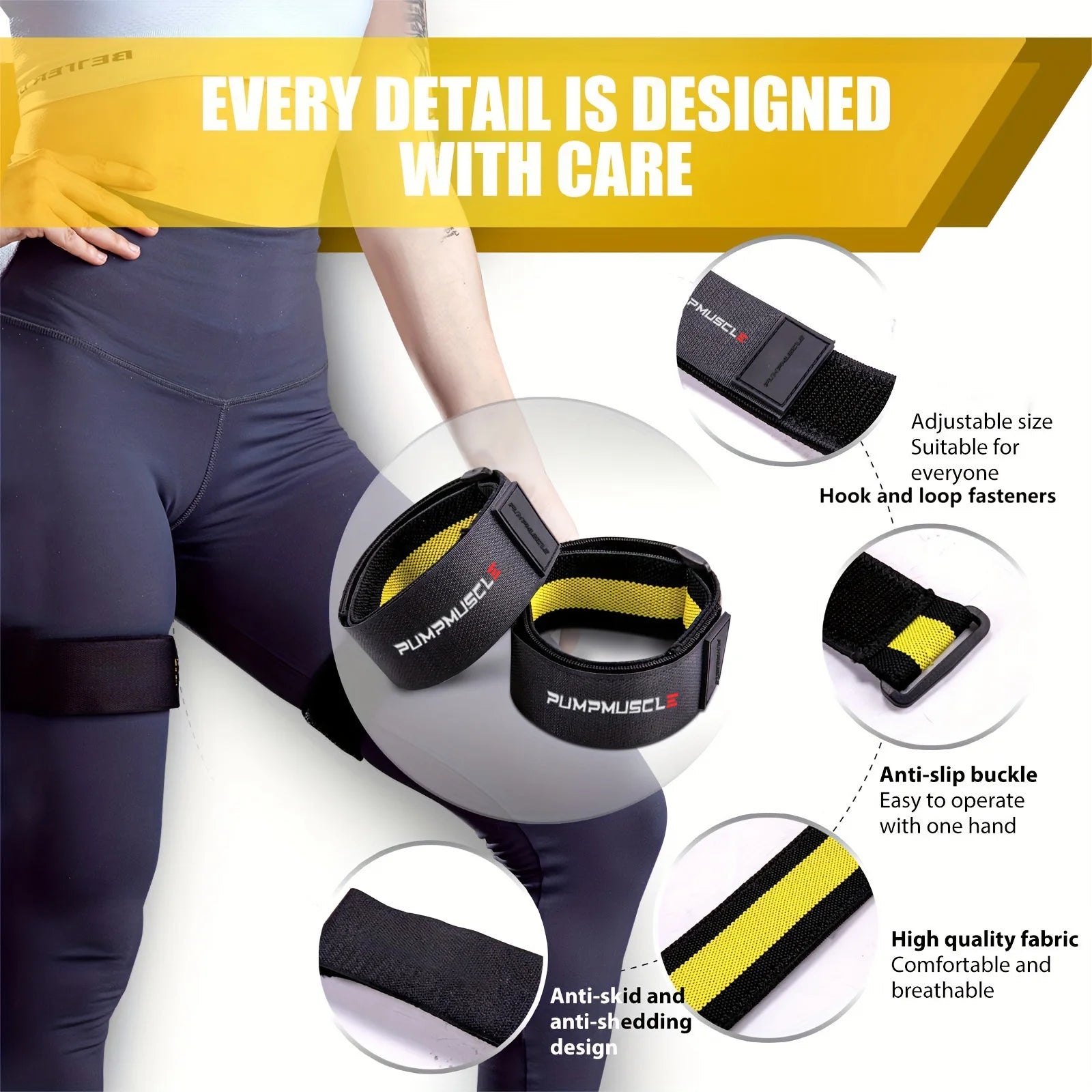 2 bandas de soporte ajustables para piernas