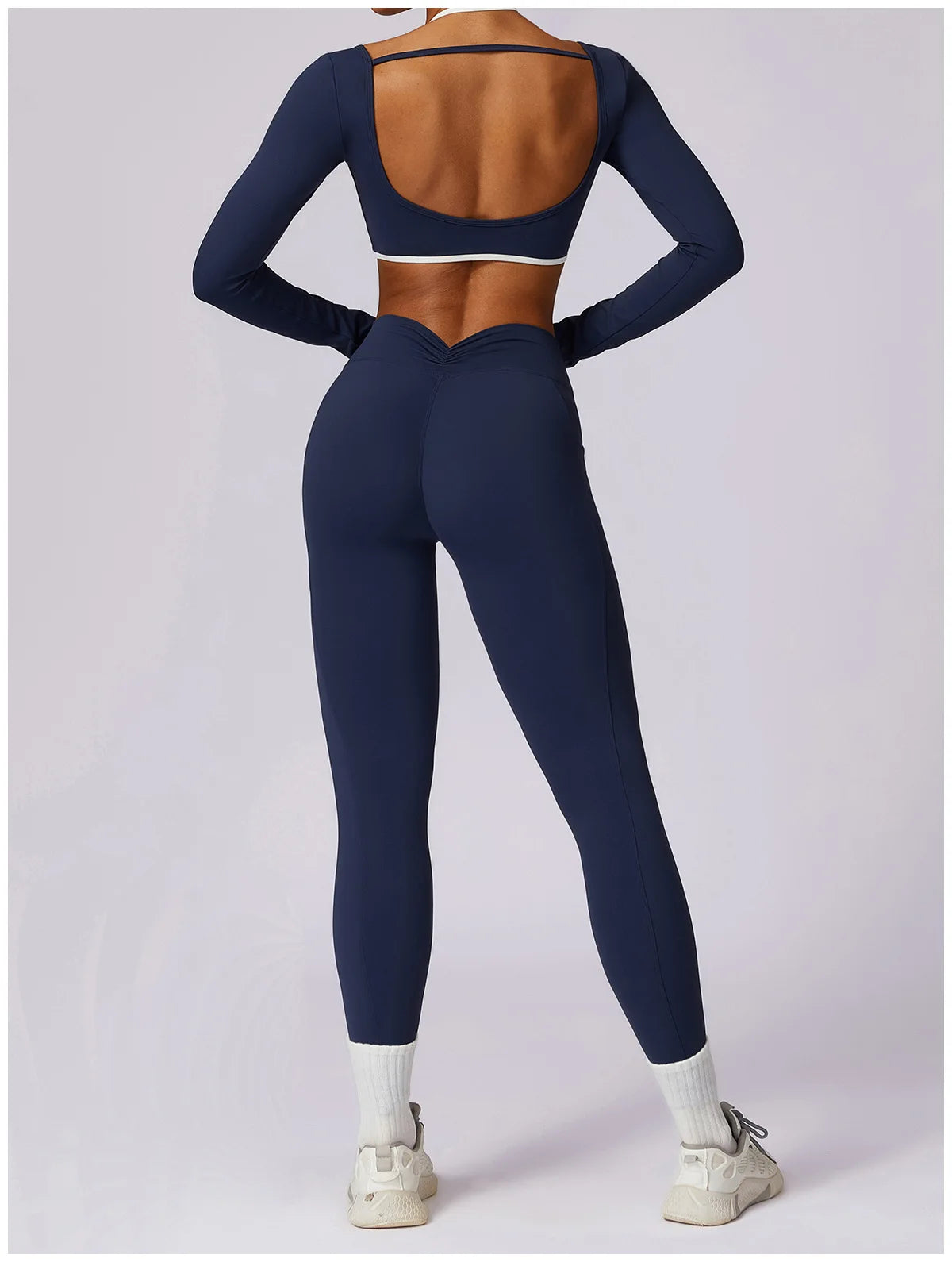 Conjunto de 2 piezas para gimnasio, para mujer, para entrenamiento, sin espalda, para yoga
