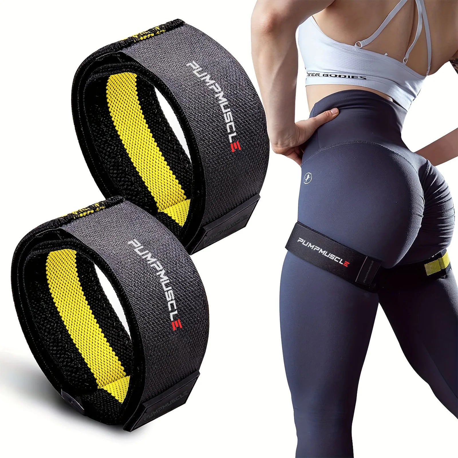 2 bandas de soporte ajustables para piernas