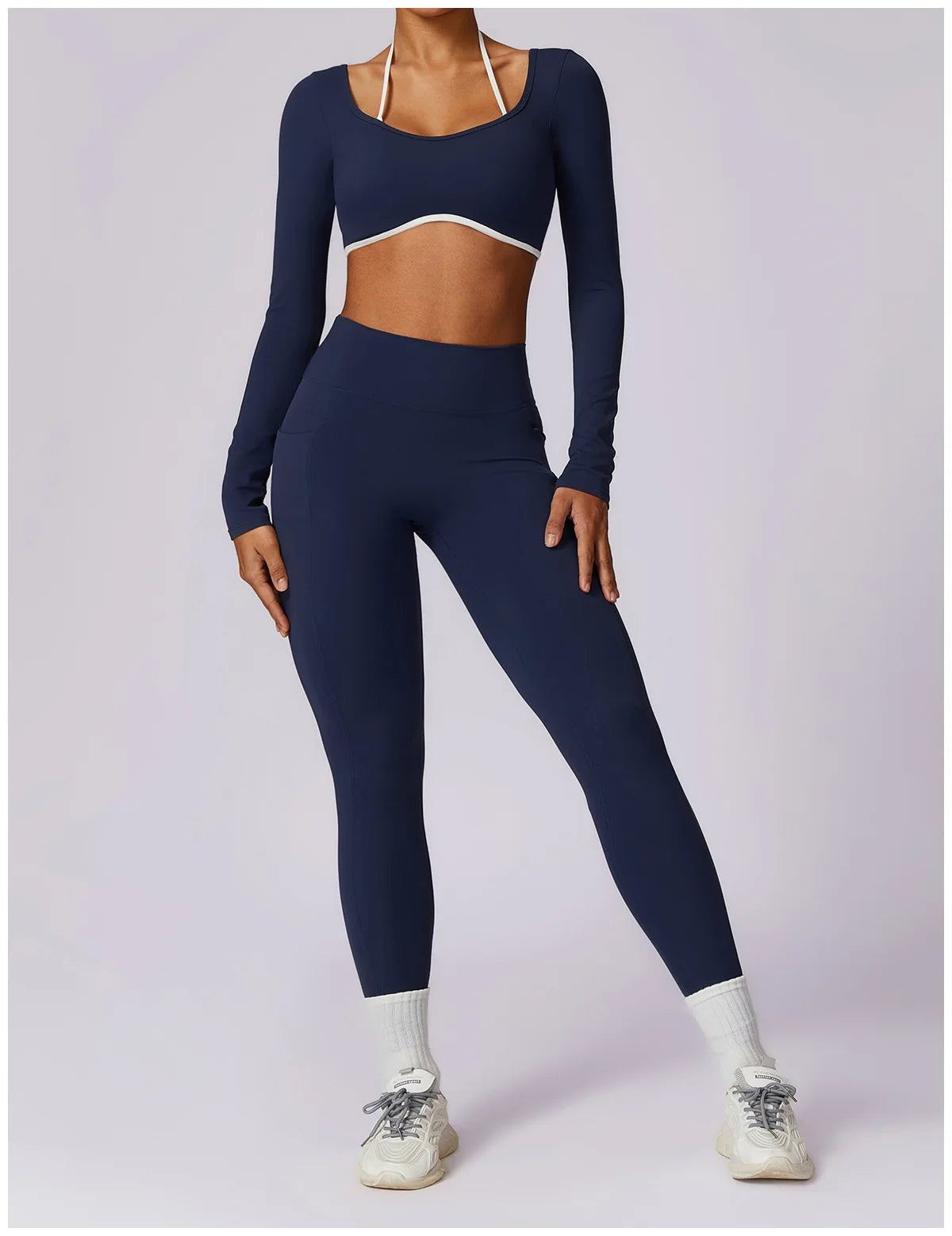 Conjunto de 2 piezas para gimnasio, para mujer, para entrenamiento, sin espalda, para yoga