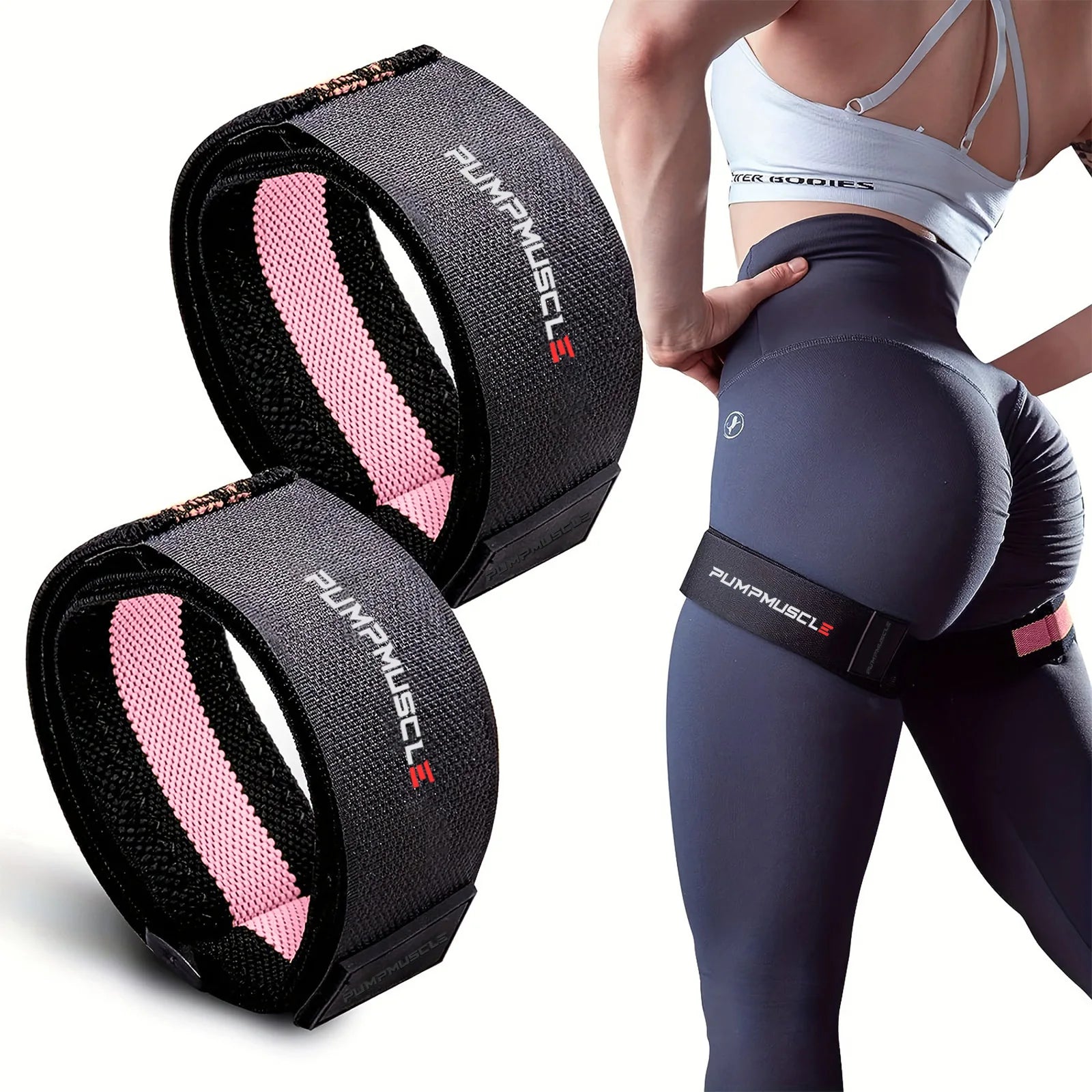 2 bandas de soporte ajustables para piernas