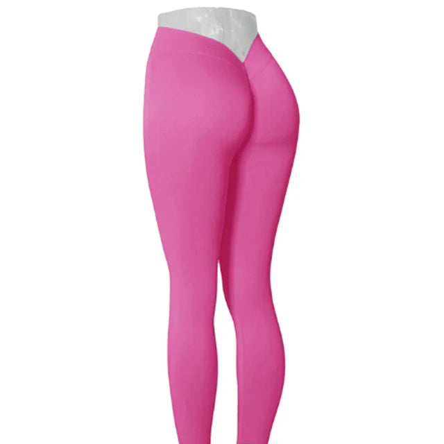 Women's Premium Nylon V Back Booty Yoga Pants