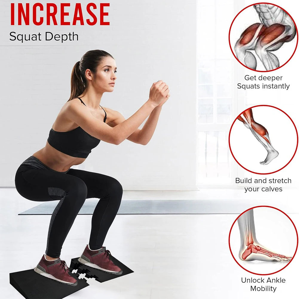 Squat Wedge Block Non-Slip Slant Board Weightlifting Squat Platform