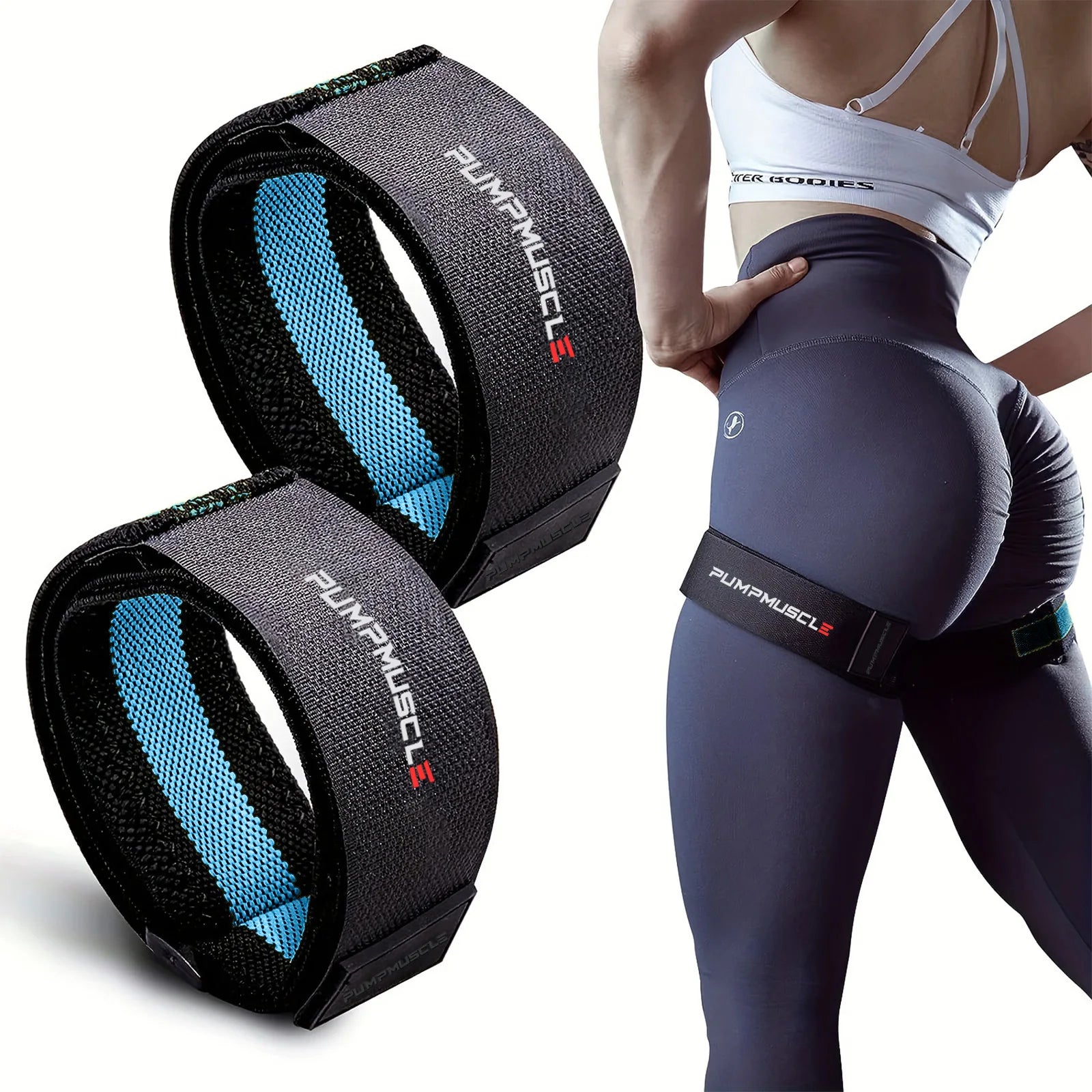 2 bandas de soporte ajustables para piernas