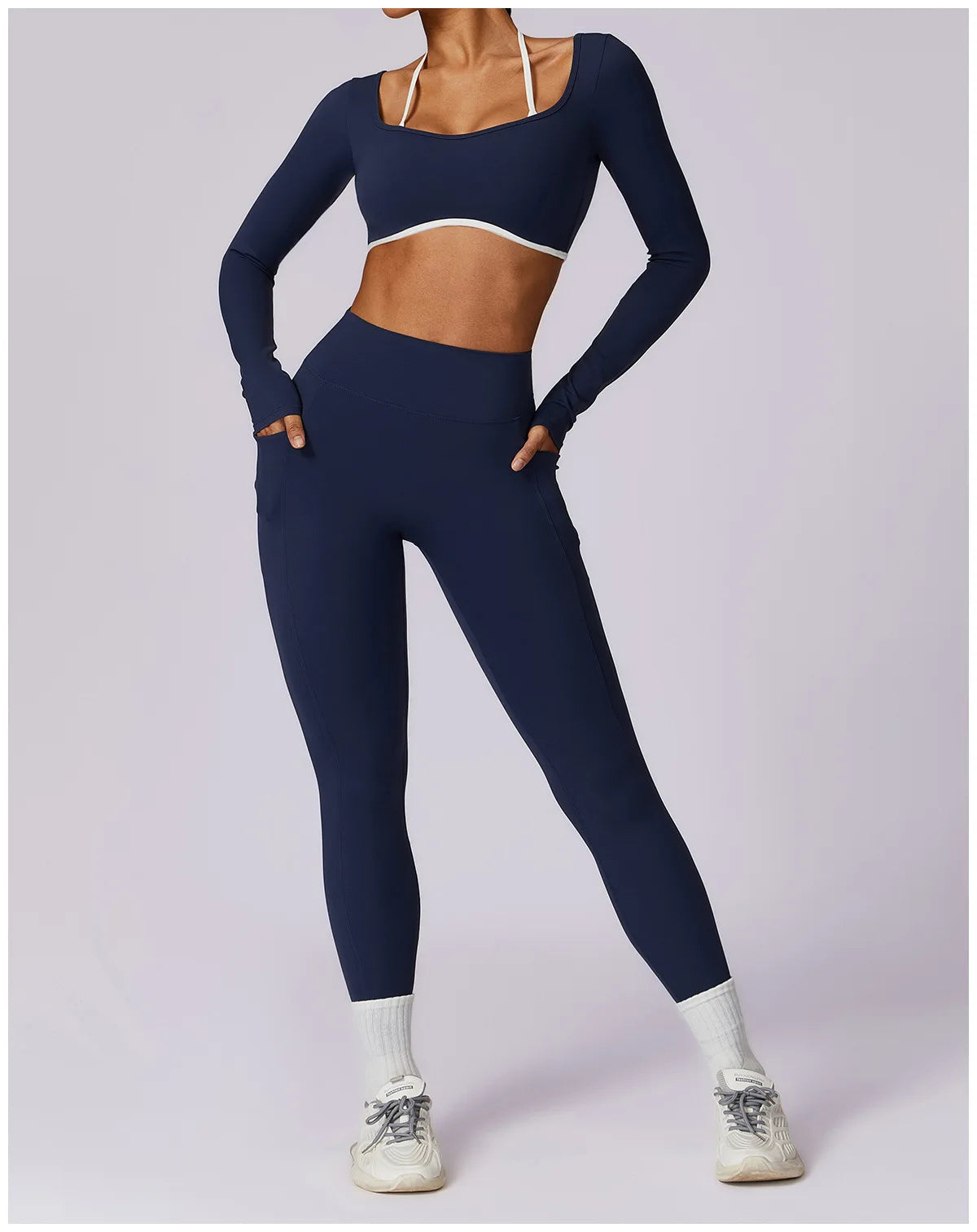 Conjunto de 2 piezas para gimnasio, para mujer, para entrenamiento, sin espalda, para yoga